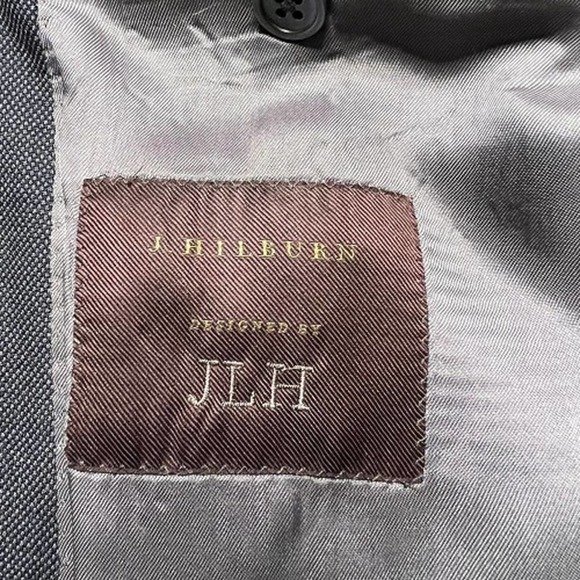 J. Hilburn Vitale Barberis Canonico Wool Tailored Fit Blazer Gray Mens Size 42R - Picture 9 of 11